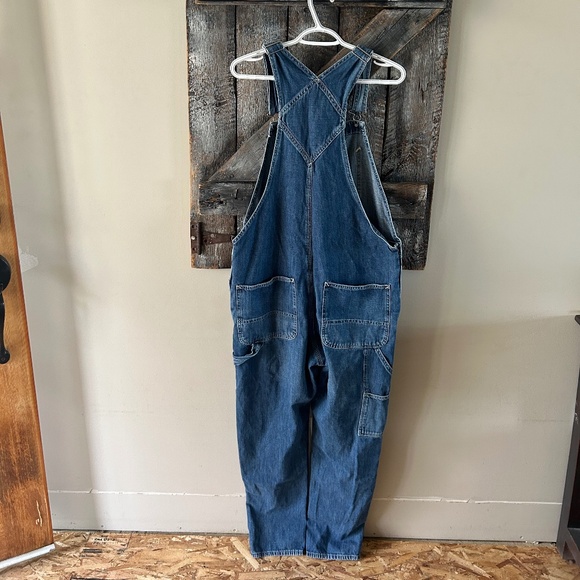 Women's H&M Dark Wash Carpenter Overalls - Picture 2 of 3